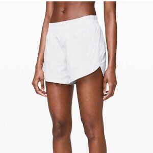 Women Lululemon Track That Short *5" Medium Rise White Size 2 Activewear Running